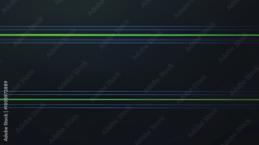 Poster green lines are streaking horizontally across a dark background, creating a sense of speed and energ