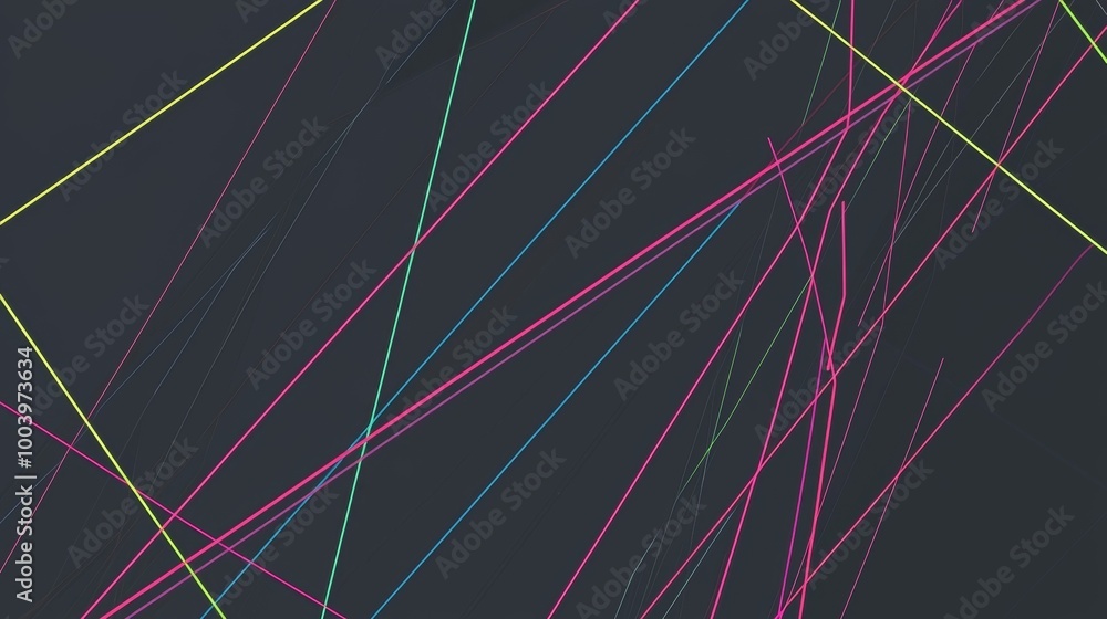 Poster colorful straight lines are intersecting creating a dynamic and modern abstract composition, ideal f