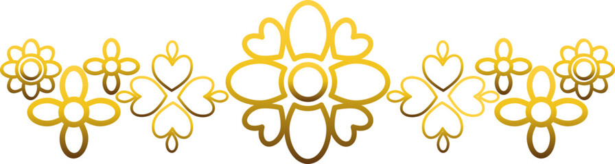 gold flower petal ornament