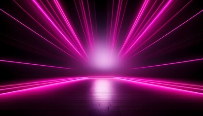 Captivating Pink Flare on a Black Background: Ideal for Product Presentations, Studio Photography, and Creative Marketing Campaigns; This Striking Visual Element Adds Elegance and Modernity to Any Dis