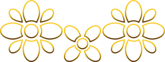 gold flower petal ornament