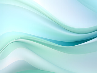 Fototapeta premium Abstract pastel smooth turquoise waves background 
