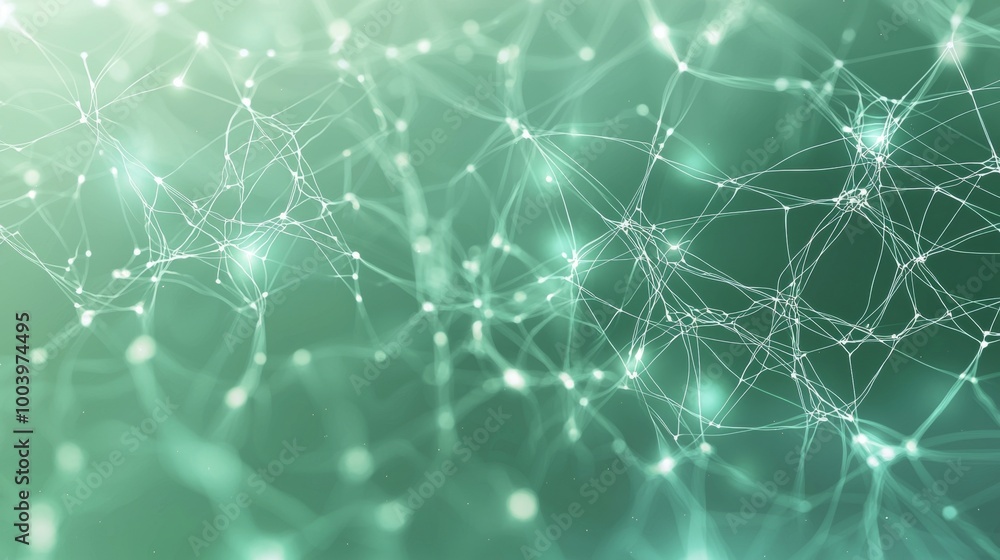 Poster intricate digital network symbolizing data flow and interconnectedness in the digital age