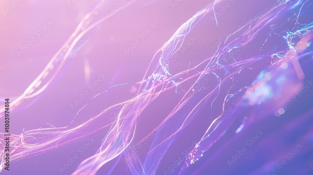 Poster Flowing wavy lines in vibrant colors create a dynamic and modern abstract background with a touch of magic and elegance, perfect for projects needing cosmic beauty