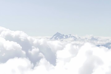 Soft Blue Sky with Clouds and Tranquil Atmosphere