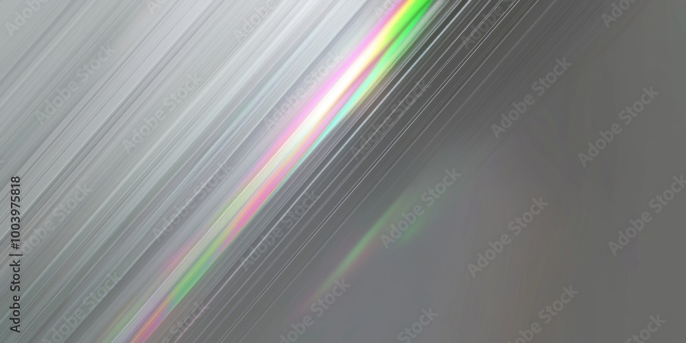 Poster colorful spectrum gradient is forming on a silver background with diagonal lines. this abstract back