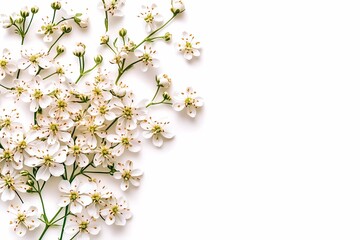 Elegant White Floral Arrangement on Minimalist Background