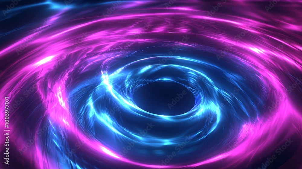 Aufkleber mesmerizing vortex of blue and pink energy swirls in a cosmic dance. creating a captivating display 