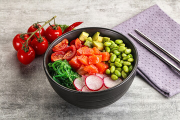 Hawaian cuisine - Poke with salmon