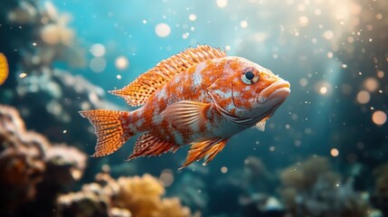 Fototapeta premium Colorful Fish in Marine Habitat Conservation Efforts