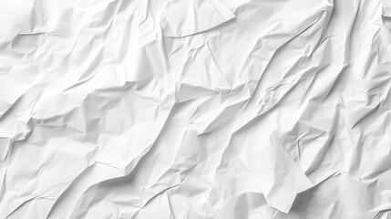 Fototapeta premium Paper white crumpled texture folded abstract page wallpaper
