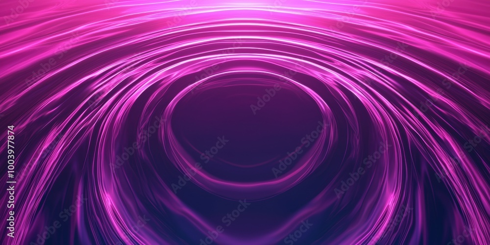 Poster abstract background with glowing lines forming a circle in a dark space, perfect for technology or s
