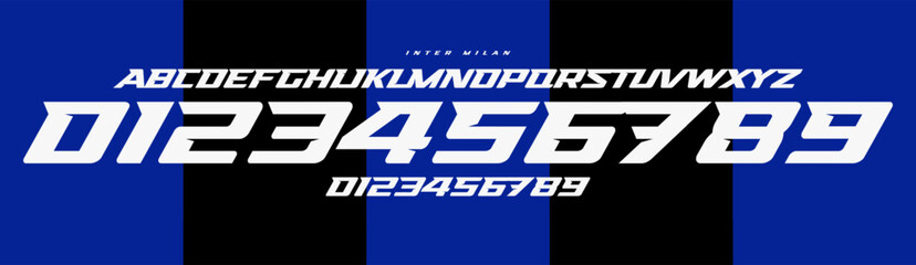 Speed driven sans serif, futuristic angles, bold geometric sports font for fast logos, dynamic headlines, automotive branding, jersey numbers, team merchandise. Vector typeset