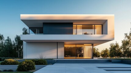 Minimalist modern house window apartment luxury real estate building