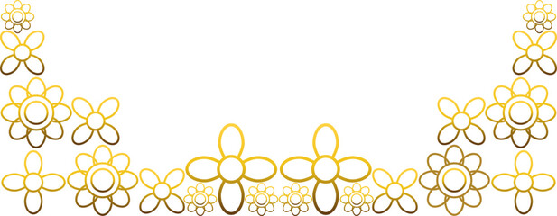 gold flower border ornament