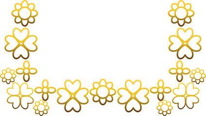 gold flower border ornament