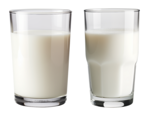 A glass of milk isolated