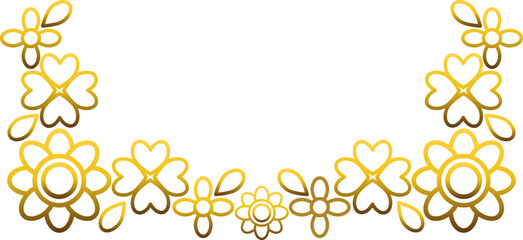gold flower border ornament
