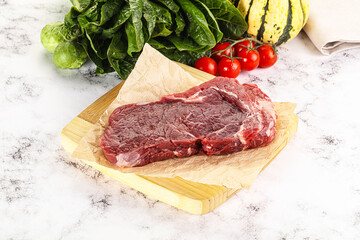 Raw rib eye beef premium steak