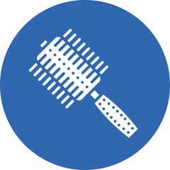 Hair brush glyph circle icon