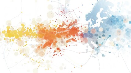 Obraz premium A map dotted with clinics and hospitals, with clear gaps in coverage in certain regions, visualizing geographic disparities in healthcare access.