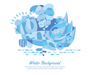 Blue Winter Abstract Background