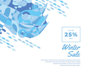 Blue Winter Abstract Background