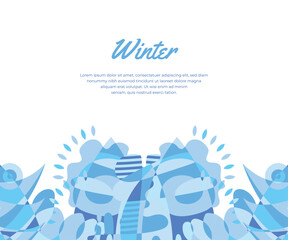 Blue Winter Abstract Background