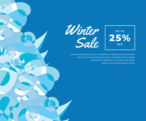 Blue Winter Abstract Background