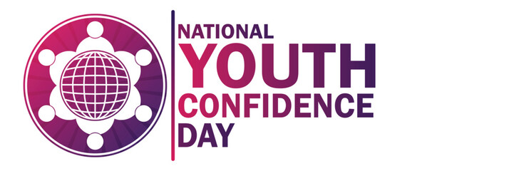 National Youth Confidence Day. Suitable for greeting card, poster and banner. Vector illustration.