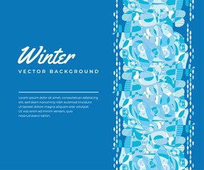 Blue Winter Abstract Background