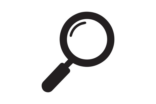 recommend clip art: magnifying glass clipart vector silhouette isolated in white background