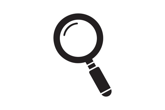 recommend clip art: magnifying glass clipart vector silhouette isolated in white background