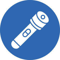 Flashlight glyph circle icon