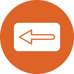 Back Button glyph circle icon