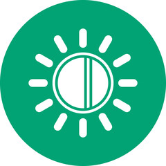 Dark Mode glyph circle icon