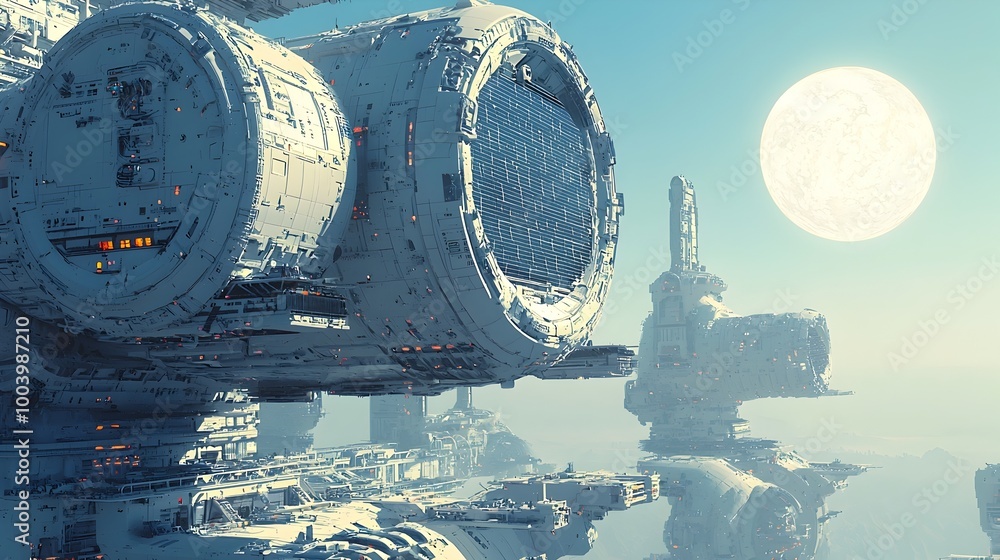 Poster futuristic cityscape with all buildings powered by solar panels embedded in the walls and windows cr