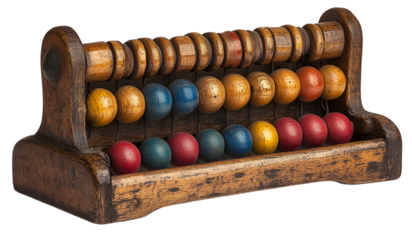 a wooden abacus with colorful balls

