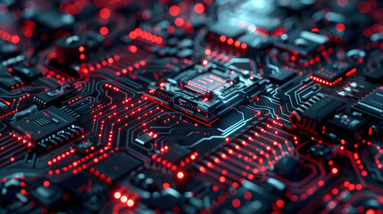 Obraz premium Futuristic science fiction background in artificial intelligence style. Neural network AI generated art