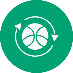 Rotate glyph circle icon