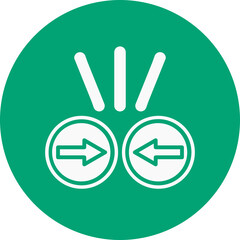 Collision glyph circle icon