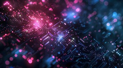 Fototapeta premium Futuristic science fiction background in artificial intelligence style. Neural network AI generated art