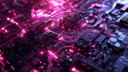Fototapeta premium Futuristic science fiction background in artificial intelligence style. Neural network AI generated art
