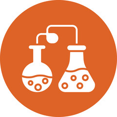 Laboratory glyph circle icon