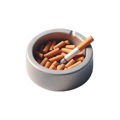 Ashtray isolated on transparent background