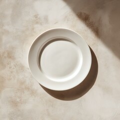 white plate isolated on light background