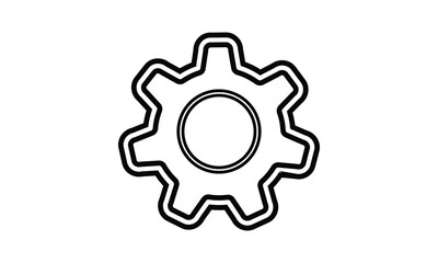settings line icon vector. Cog settings sign and symbol. Gear Sign/icon.