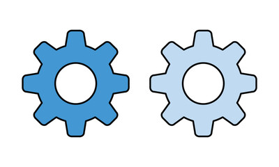 settings line icon vector. Cog settings sign and symbol. Gear Sign/icon.