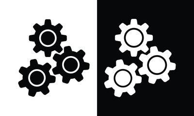settings line icon vector. Cog settings sign and symbol. Gear Sign/icon.