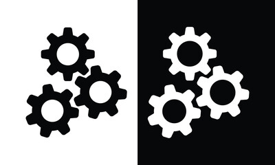 setting icon. gears sign/icon vector. cogs symbol . gear wheel mechanism .
